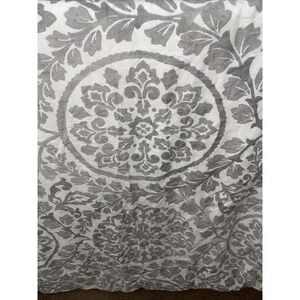 Pottery Barn JACQUARD MEDALLION FULL QUEEN  cotto Duvet "GRAY" great condition!!